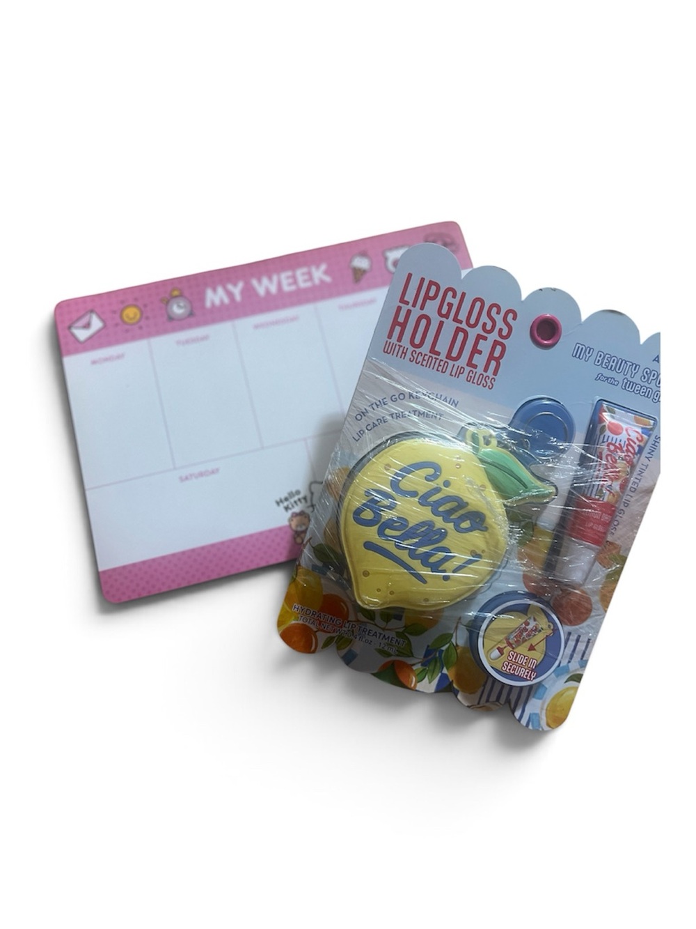 Hello Kitty Planner and Lipgloss Holder Set